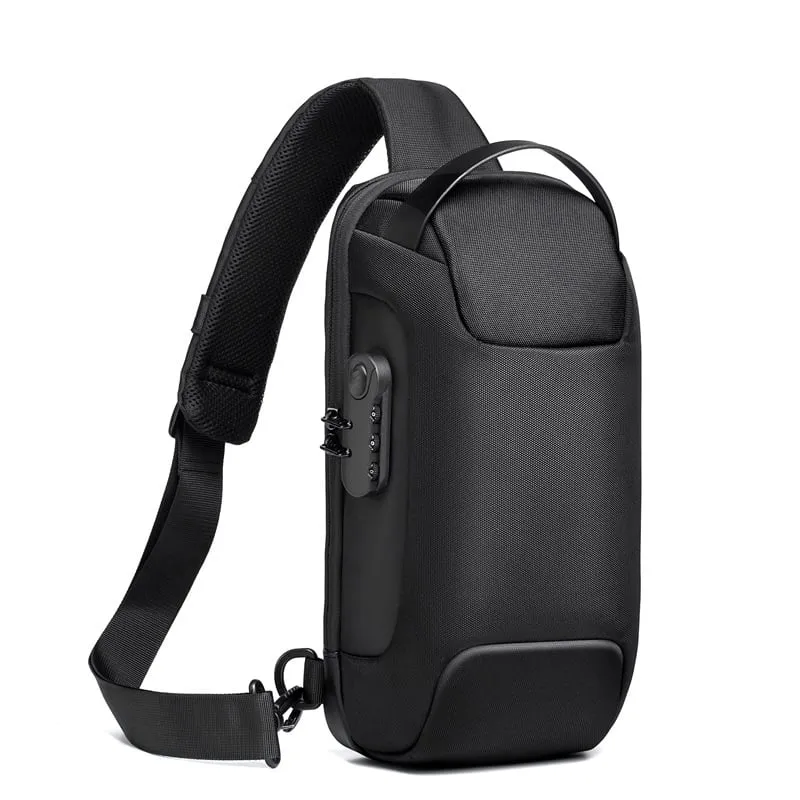 Anti-Diebstahl Tasche | USB-Ladeanschluss | Wasserfest & Passwortschloss