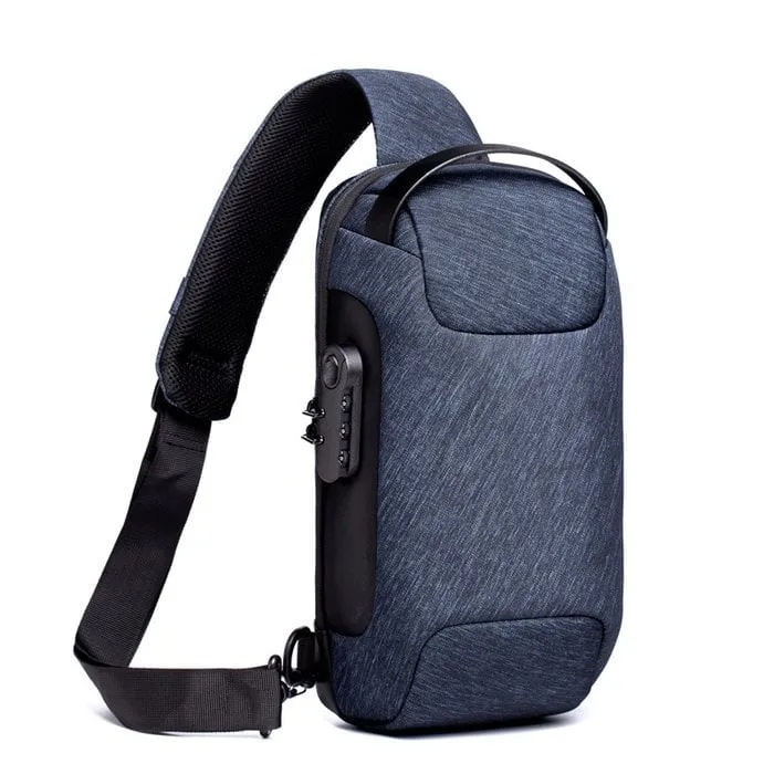 Anti-Diebstahl Tasche | USB-Ladeanschluss | Wasserfest & Passwortschloss