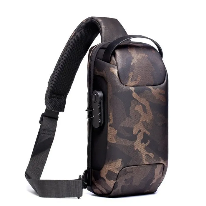 Anti-Diebstahl Tasche | USB-Ladeanschluss | Wasserfest & Passwortschloss