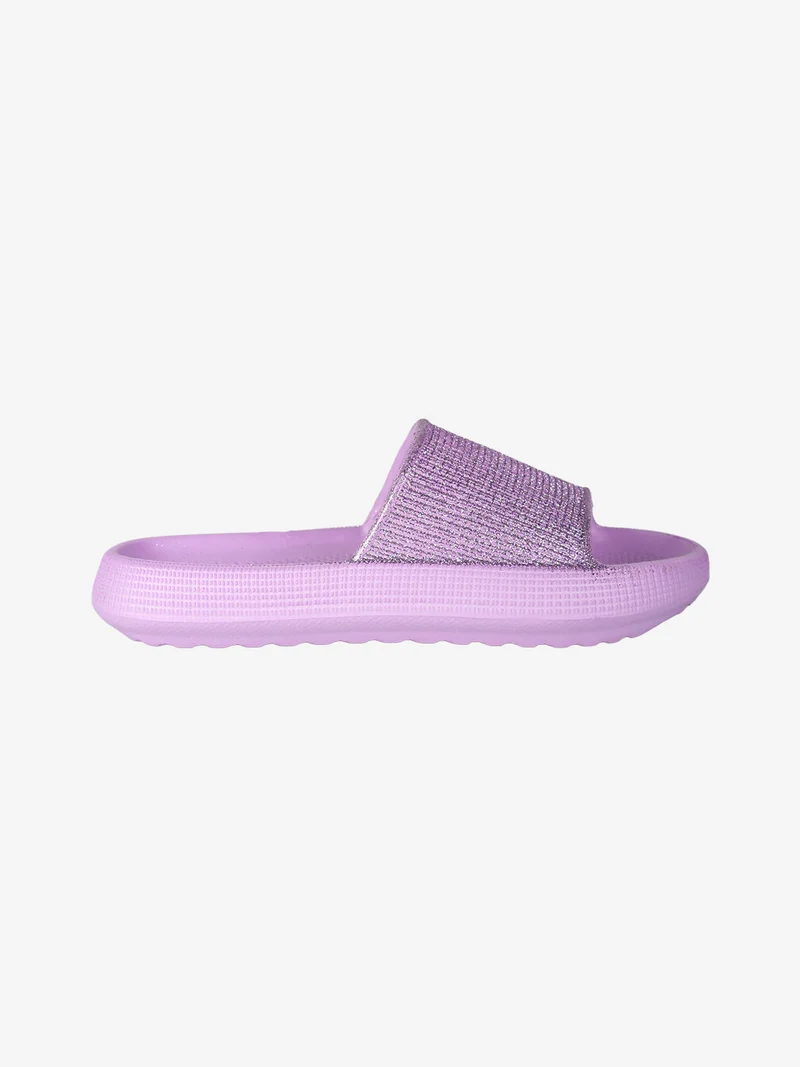 Ciabatte da bambina brillantinate in gomma - lilla