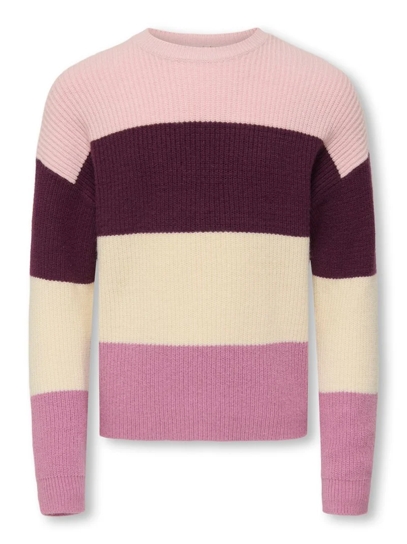 KOGSANDY L/S STRIPE PULLOVER KNT NO