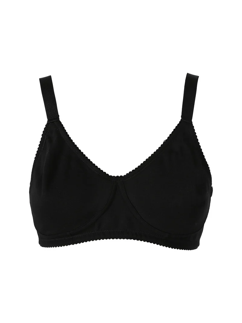 Reggiseno bielastico in cotone senza ferretto COPPA B - nero