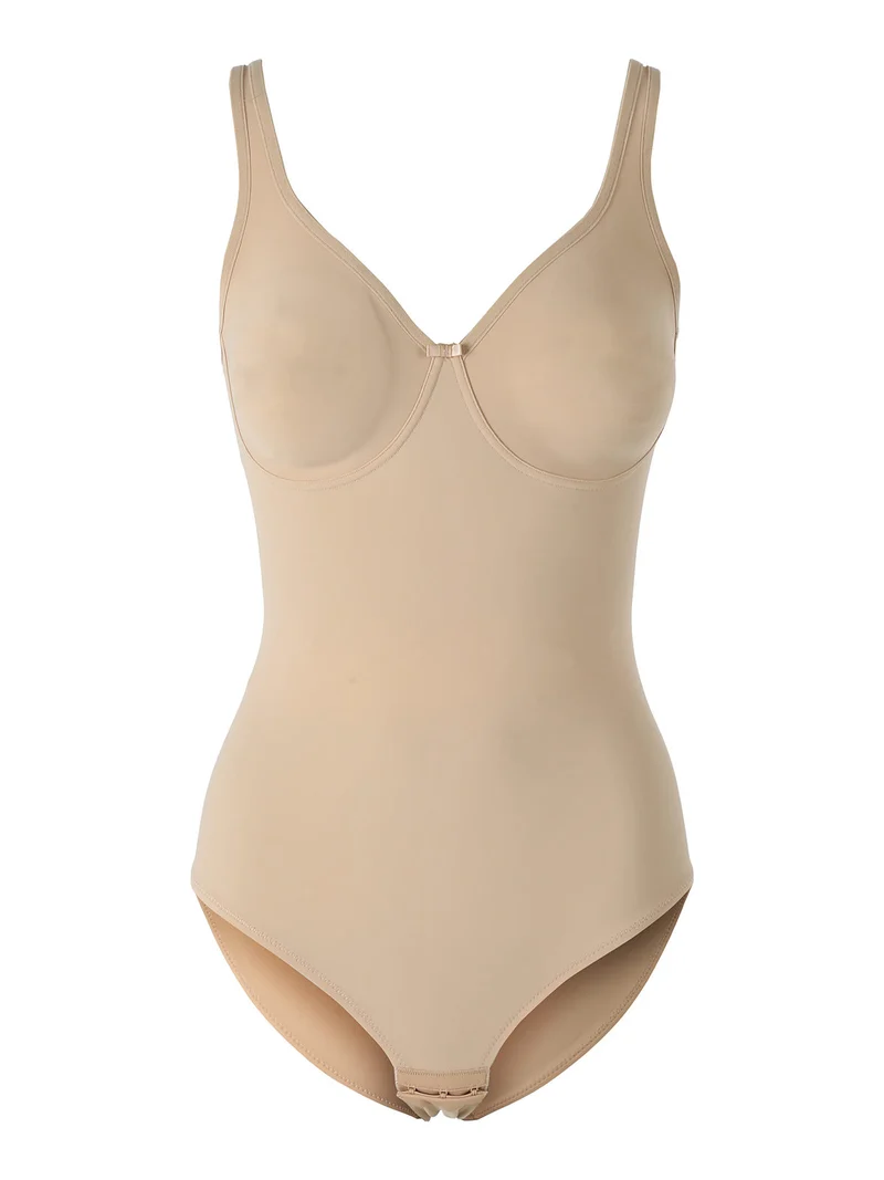 506 Body donna modellante con coppe preformate COPPA C - nudo