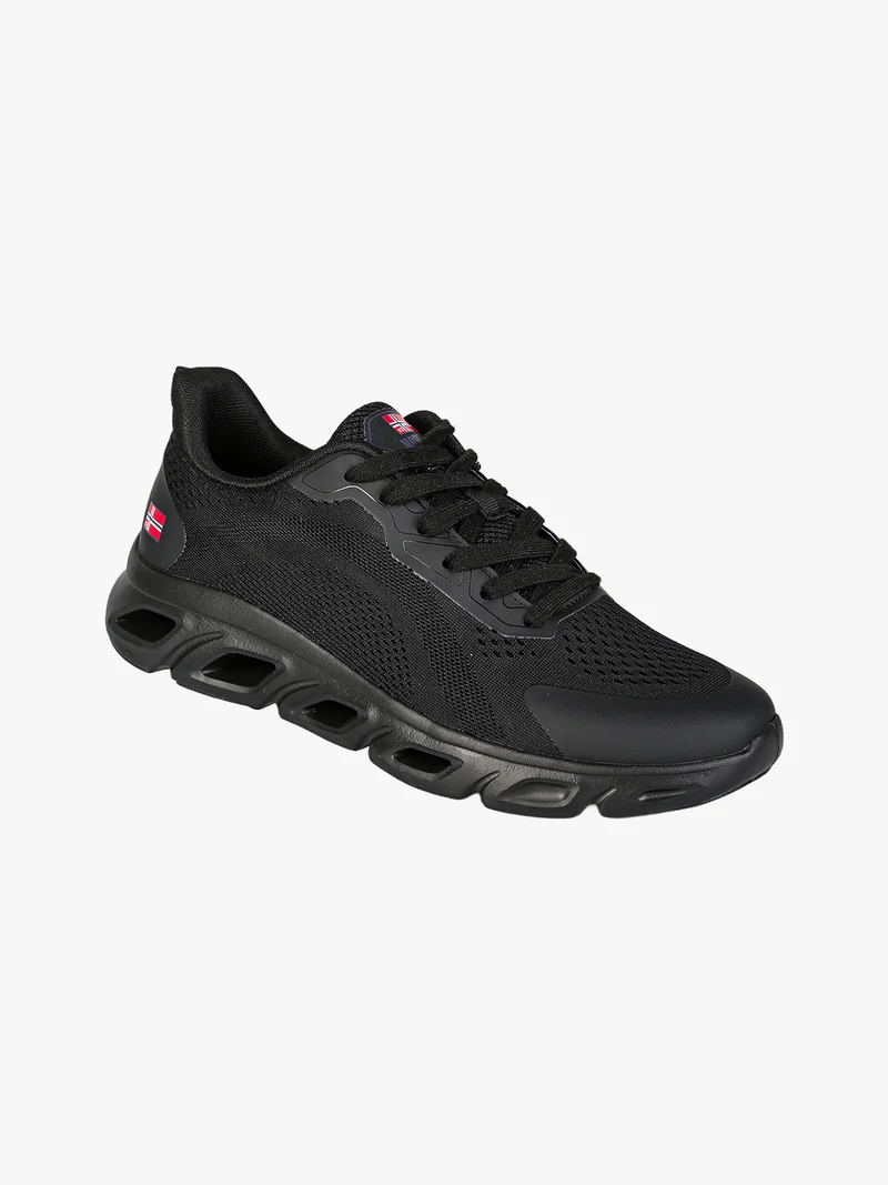 Sneakers da uomo sportive in tessuto - nero