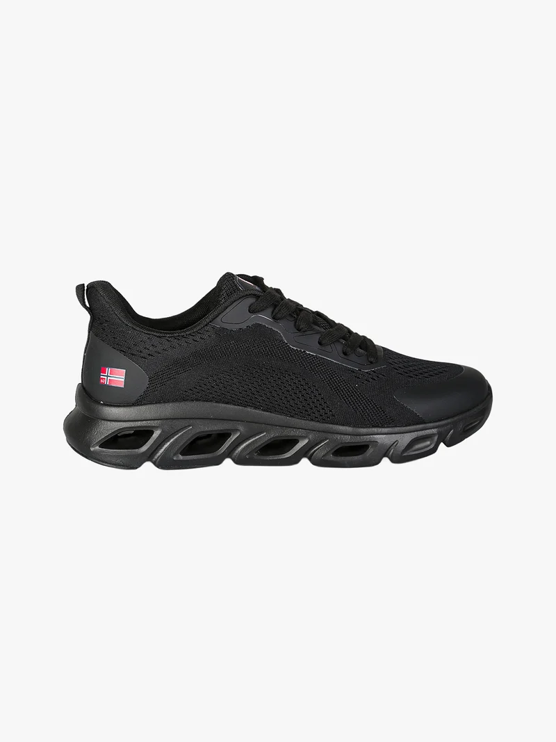 Sneakers da uomo sportive in tessuto - nero