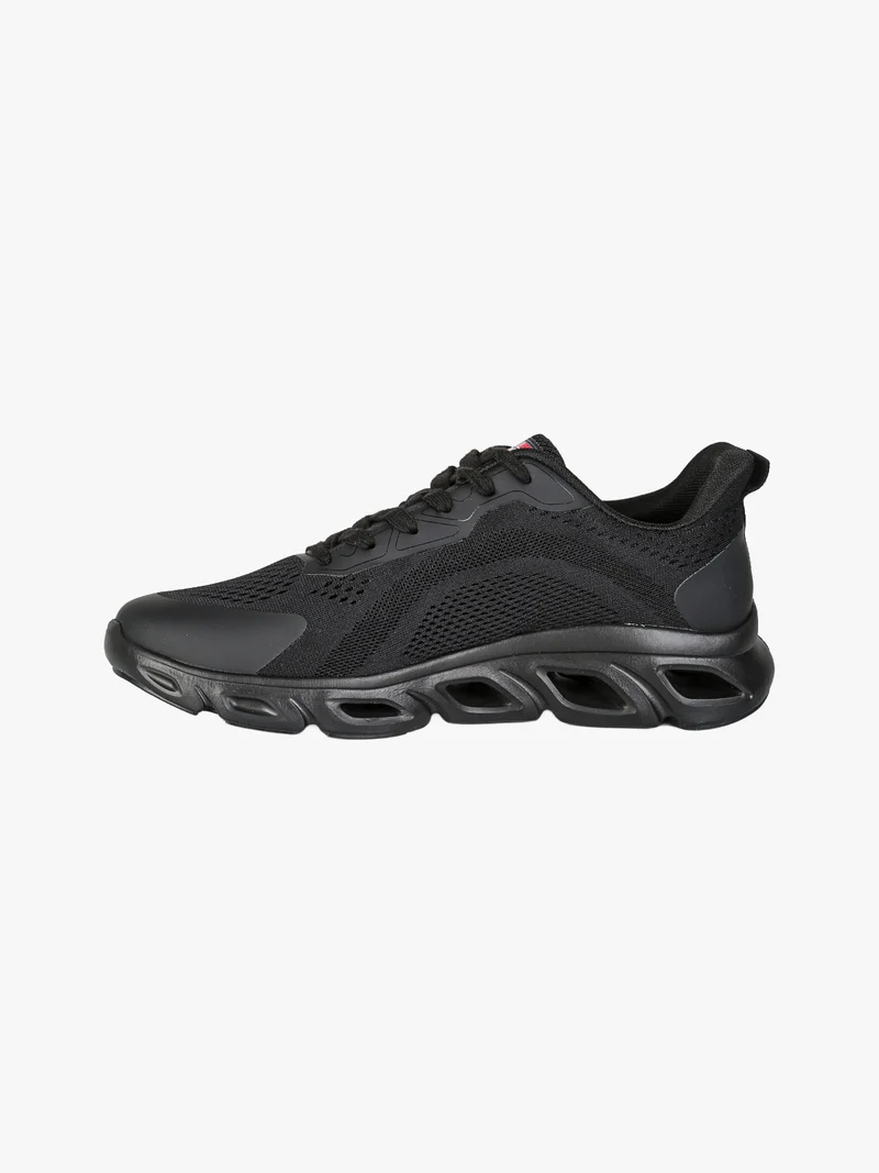Sneakers da uomo sportive in tessuto - nero