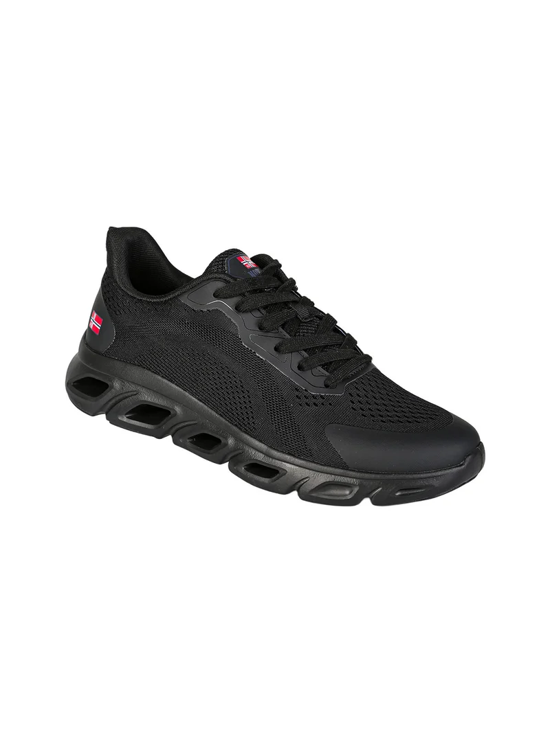 Sneakers da uomo sportive in tessuto - nero
