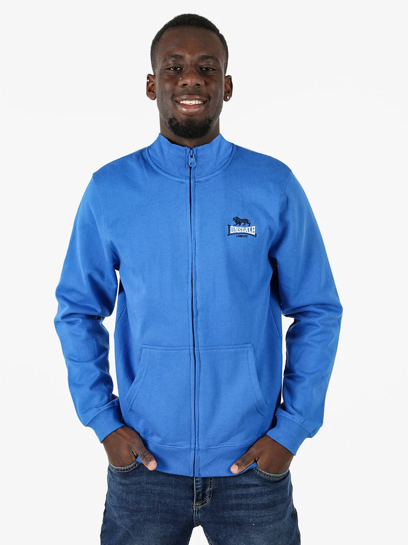 Felpa sportiva da uomo con zip intera - blu