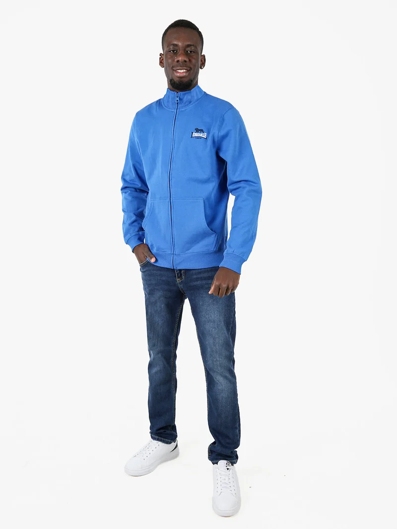 Felpa sportiva da uomo con zip intera - blu