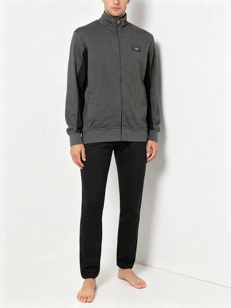 Completo tuta da uomo con felpa e pantaloni - grigio scuro
