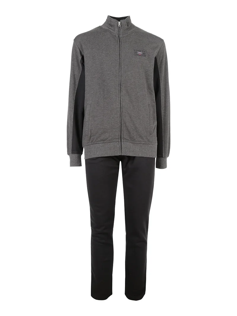 Completo tuta da uomo con felpa e pantaloni - grigio scuro
