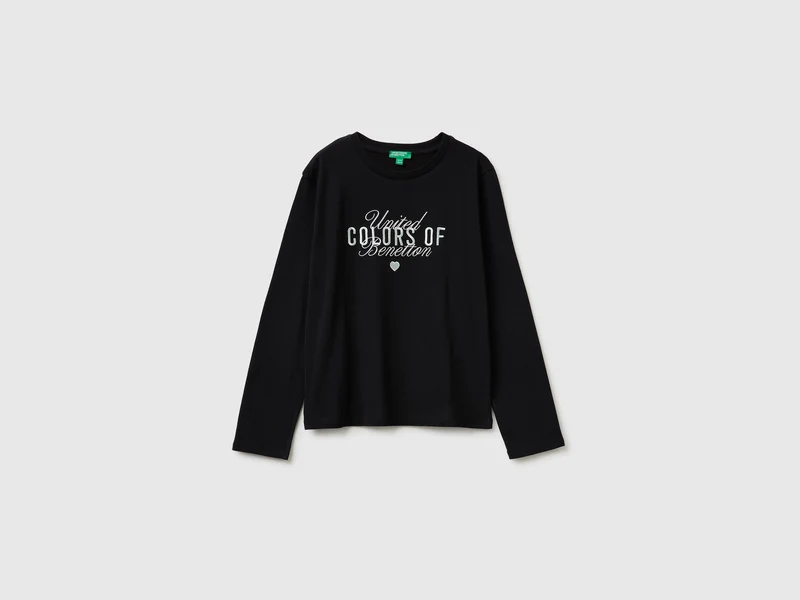 Langärmeliges T-Shirt mit Stickerei