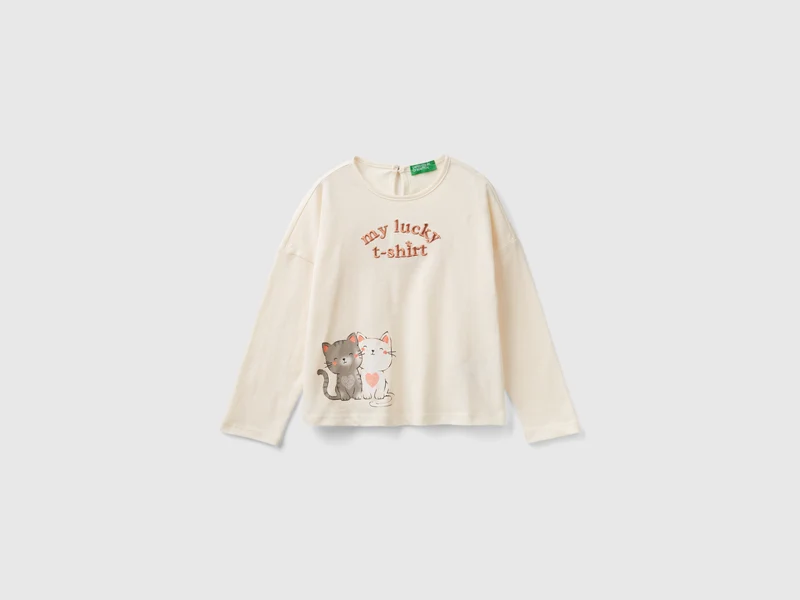T-Shirt mit Lurex-Schriftzug