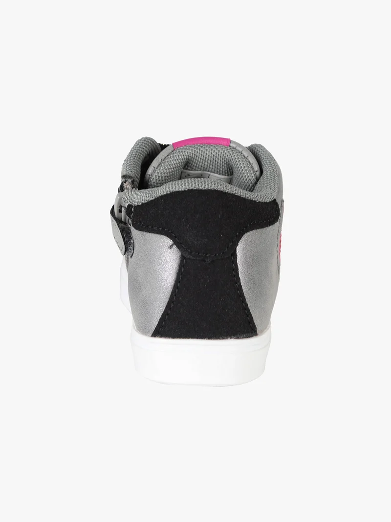 Sneakers alte da bambina con cerniera e zip - grigio