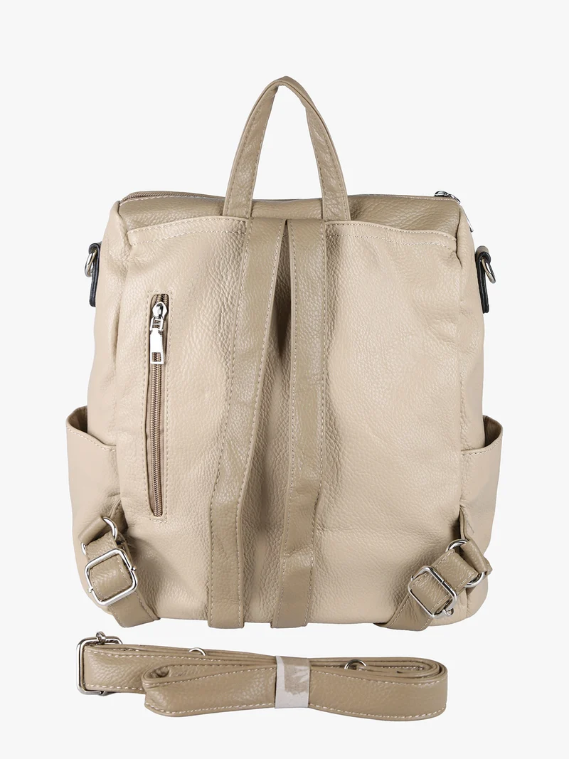 Zaino donna in ecopelle - taupe