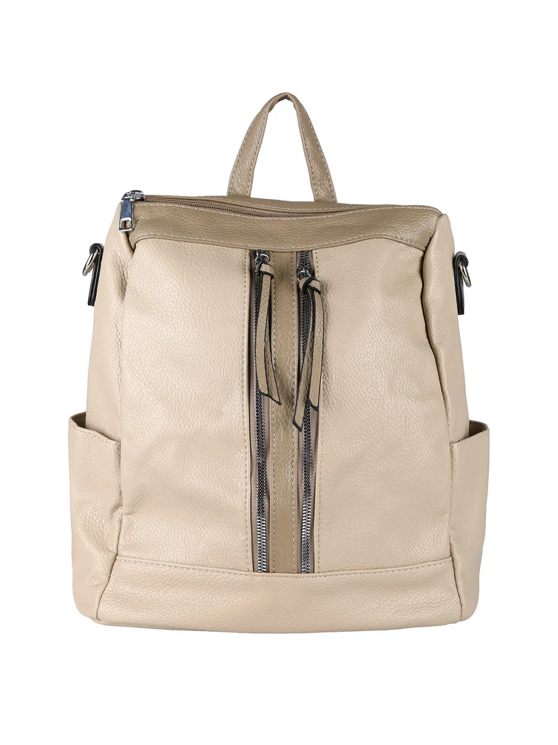 Zaino donna in ecopelle - taupe