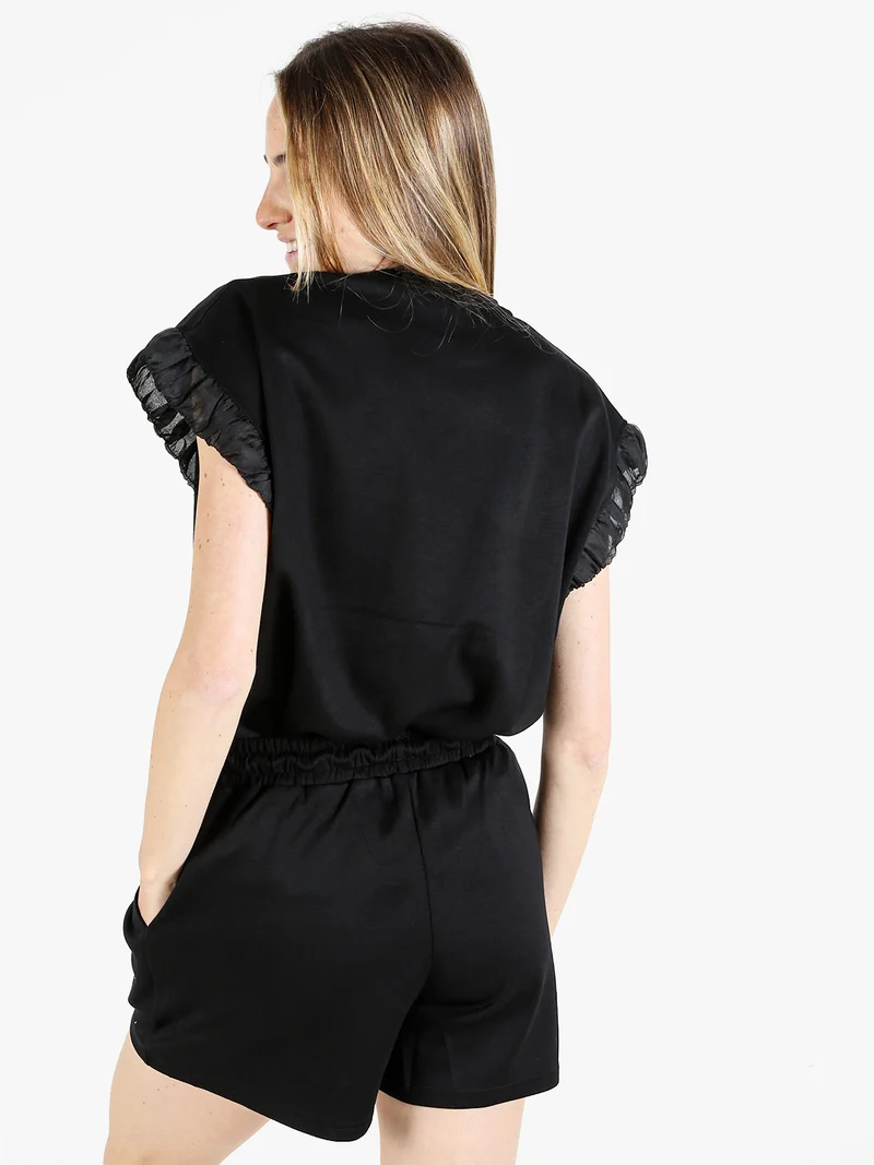 Solada T-shirt donna con strass - nero