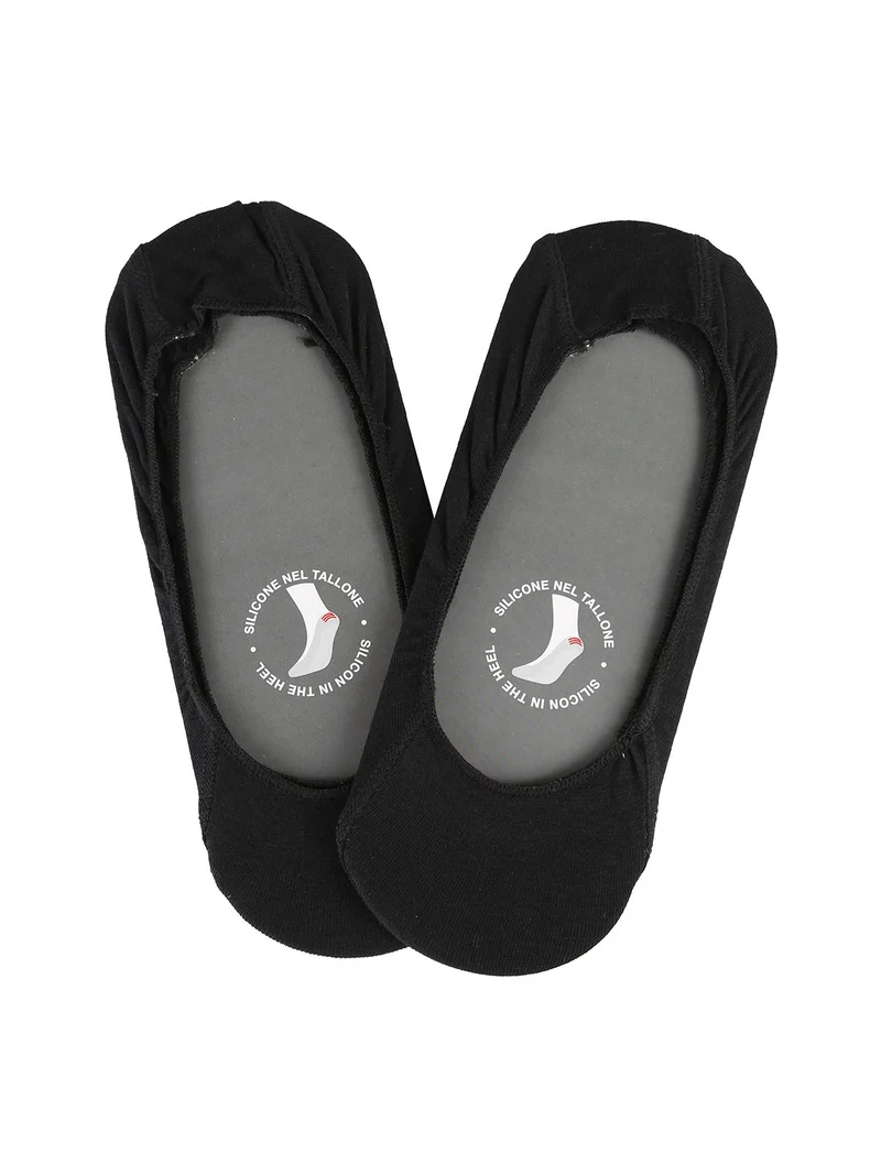 2 Paia di fantasmini unisex in cotone - nero