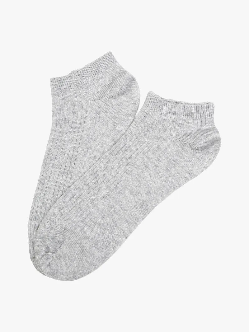 Calze sneakers da donna in cotone mercerizzato - grigio