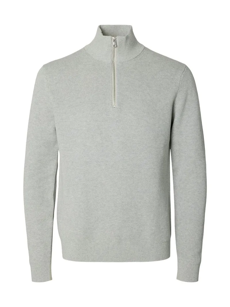 SLMDANE LS KNIT STRUCTURE HALF ZIP