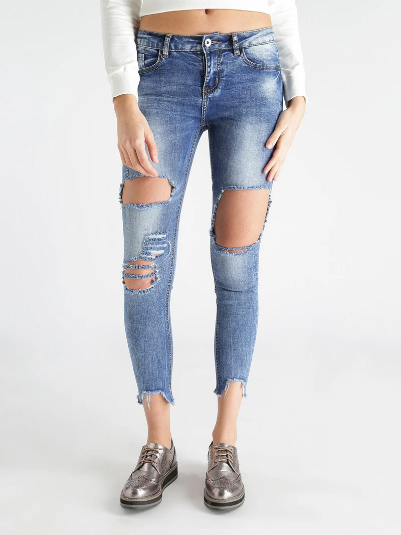 Jeans skinny strappati - jeans