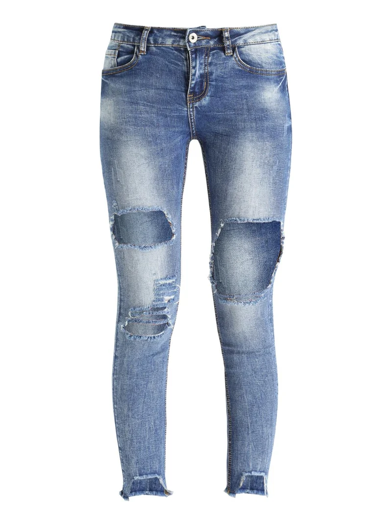 Jeans skinny strappati - jeans
