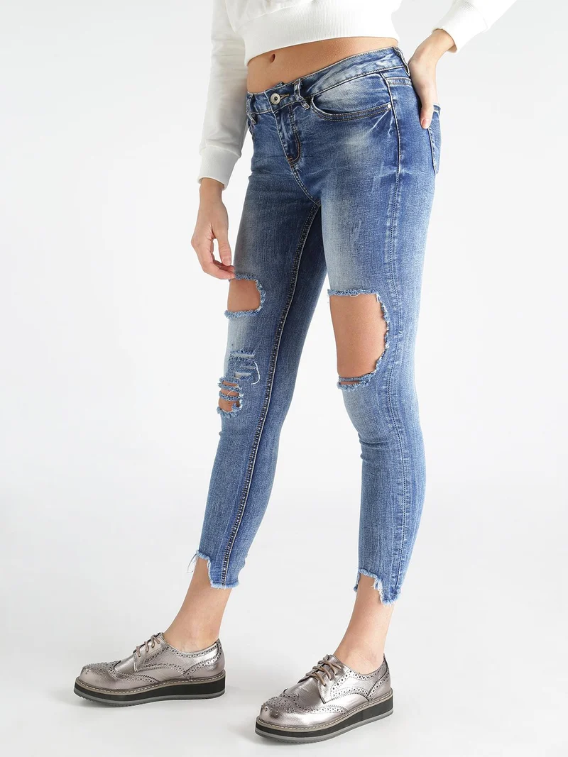 Jeans skinny strappati - jeans