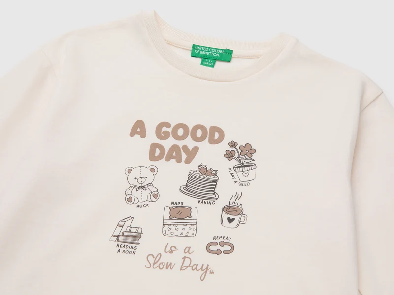 T-Shirt aus 100% Bio-Baumwolle mit Aufdruck
