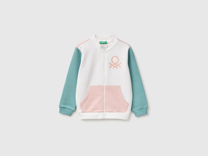Sweatshirt mit Glitzer-Print