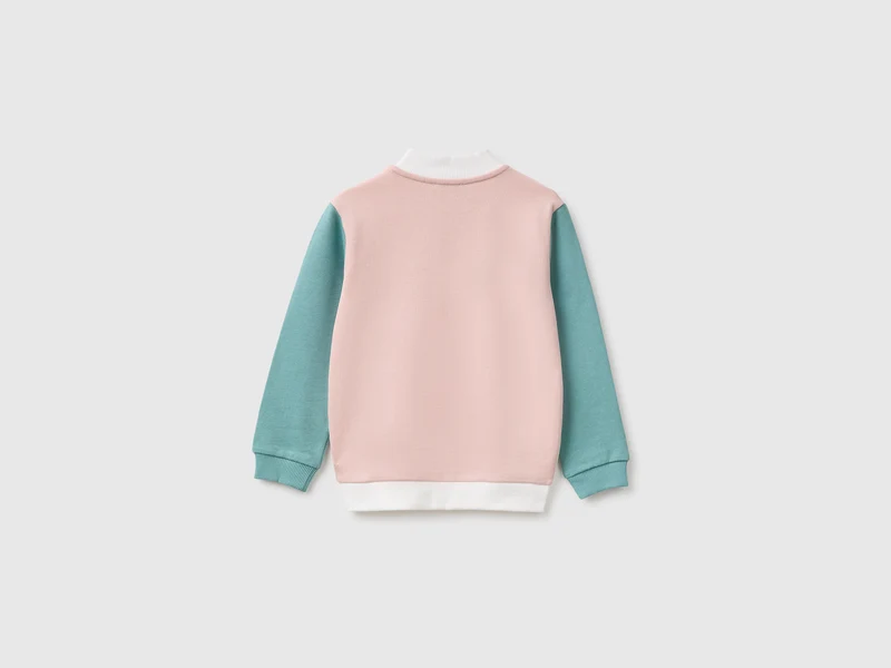Sweatshirt mit Glitzer-Print