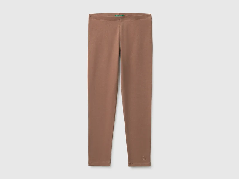 Leggings aus Stretch-Baumwolle mit Logo