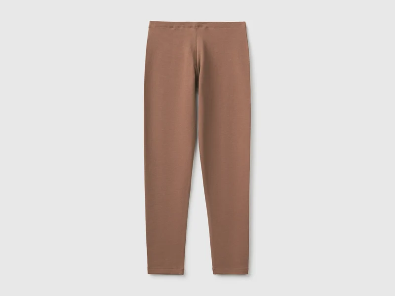 Leggings aus Stretch-Baumwolle mit Logo