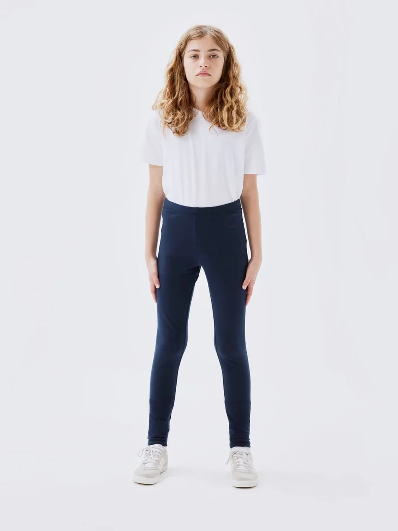 NKFDAVINA SOLID SWE LEGGING BRU N