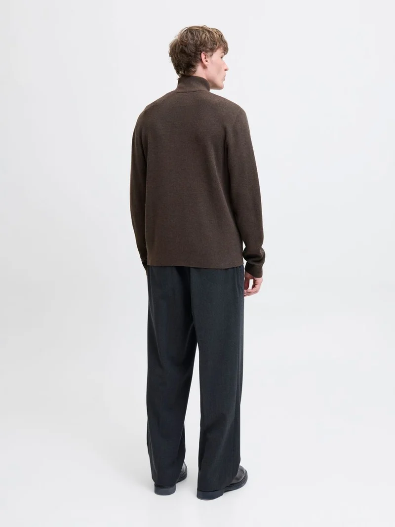 JJMILANO STITCH KNIT HALF ZIP SN