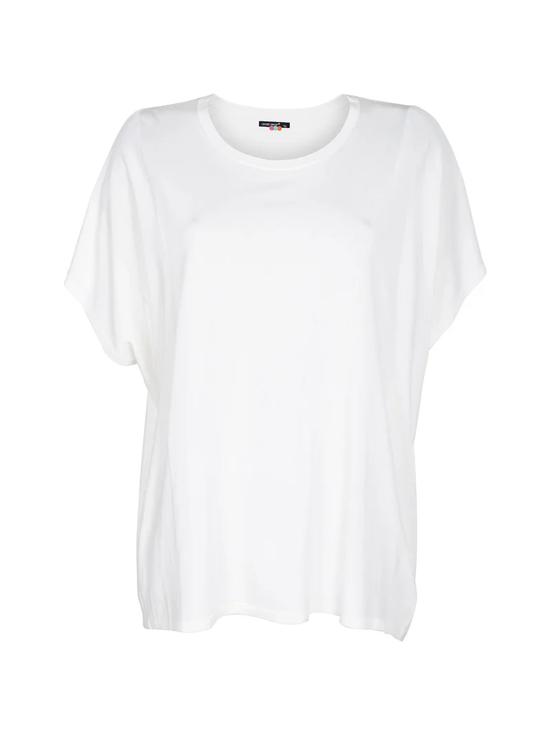 Maglia donna oversize manica corta - bianco
