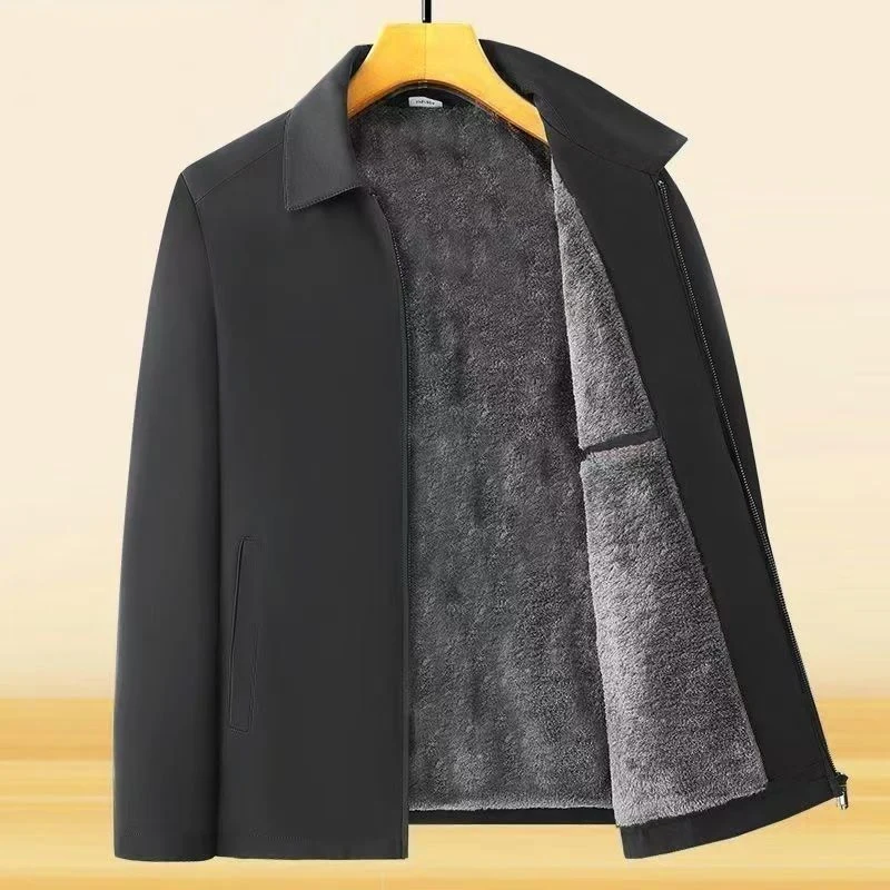 Herren Übergangsjacke | Stehkragen & Revers | Warm Gefüttert | Winddicht