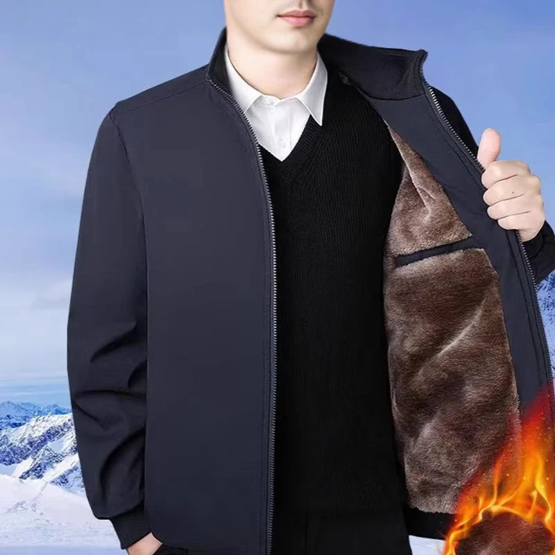 Herren Übergangsjacke | Stehkragen & Revers | Warm Gefüttert | Winddicht