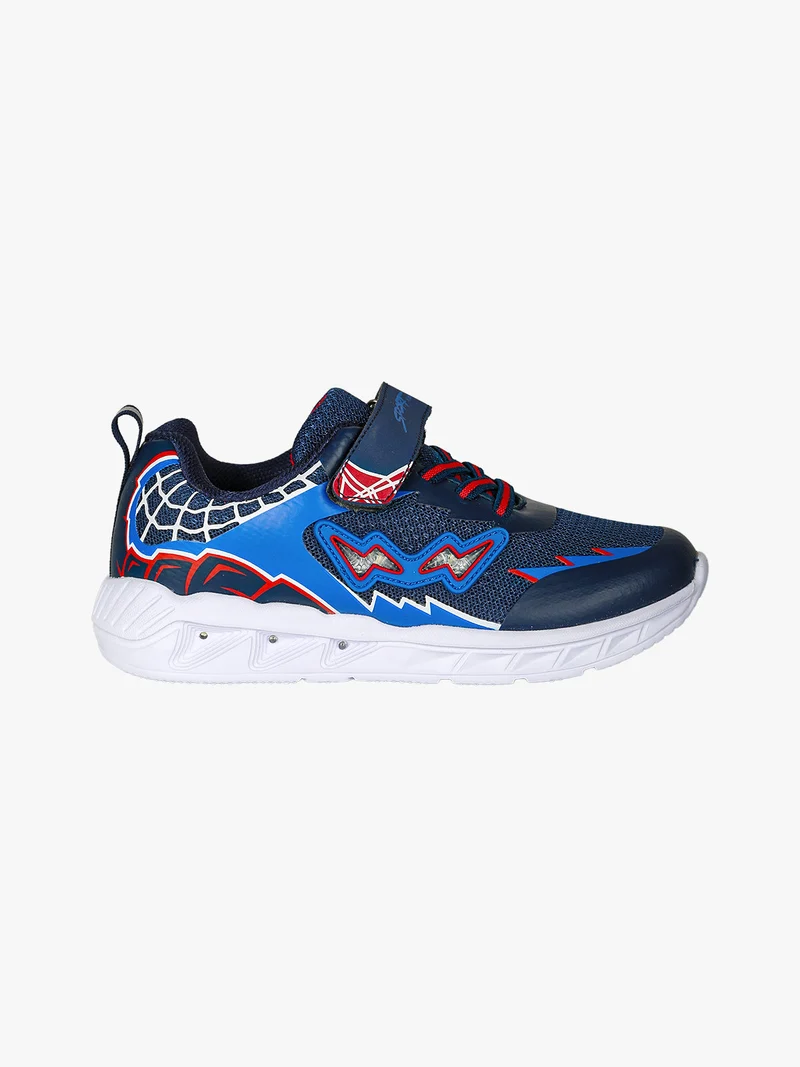 Sneakers da ragazzo con luci e cinturino a strappo - blu