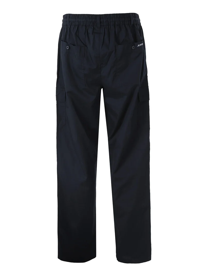 Pantaloni cargo da uomo in cotone - blu scuro