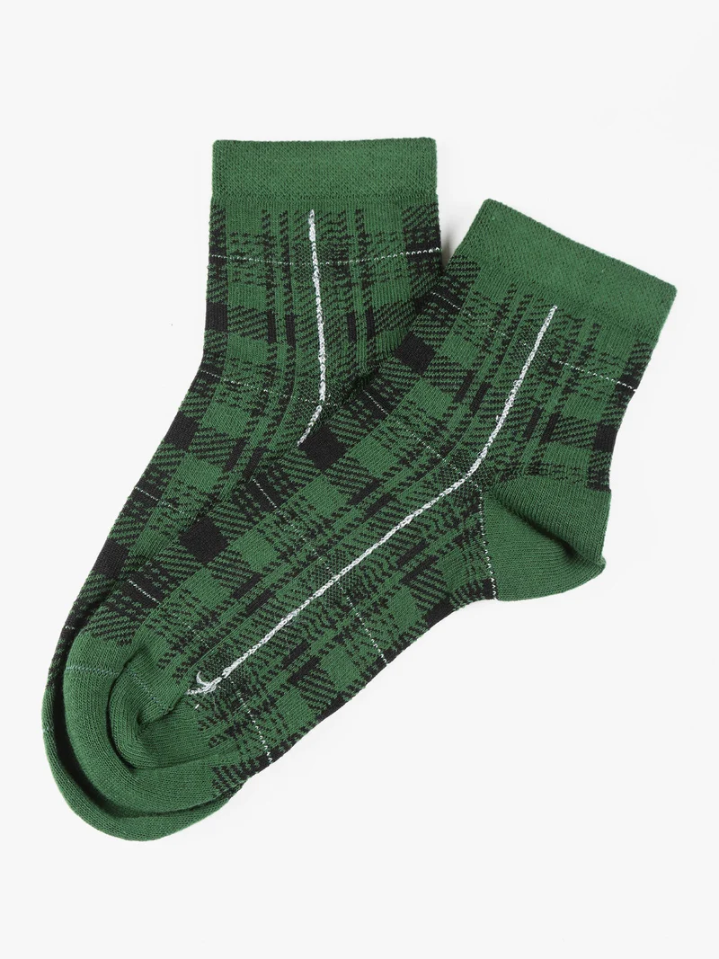 Calze corte da donna in caldo cotone - verde