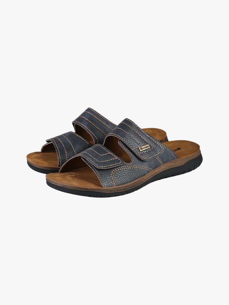 Ciabatte da uomo con strappi - blu scuro