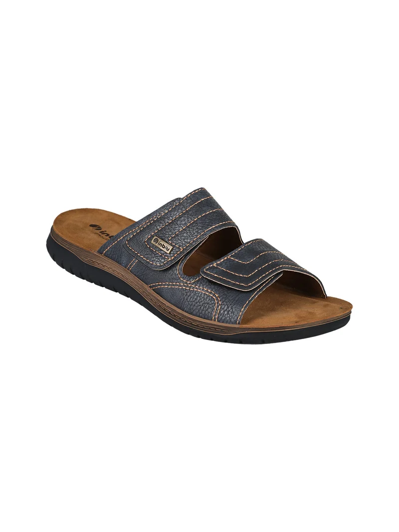 Ciabatte da uomo con strappi - blu scuro