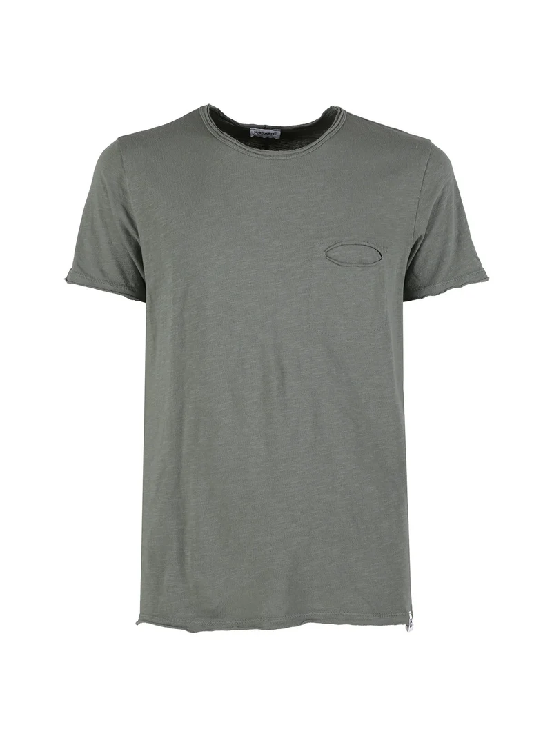 T-shirt uomo in cotone con taschino - verde