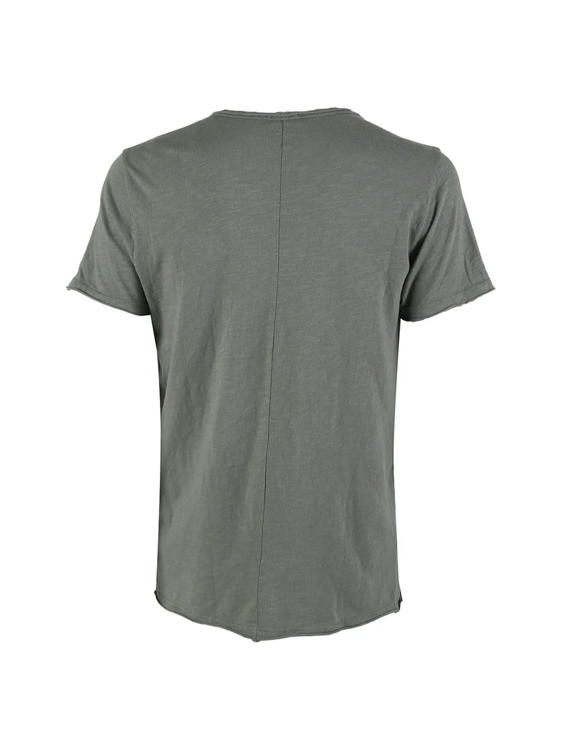T-shirt uomo in cotone con taschino - verde