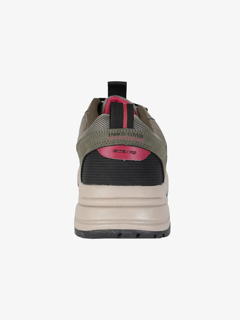 Sneakers stringate da uomo - oliva