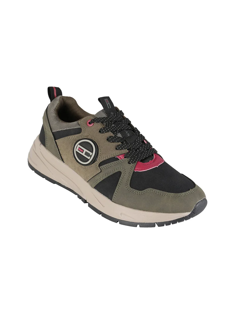 Sneakers stringate da uomo - oliva
