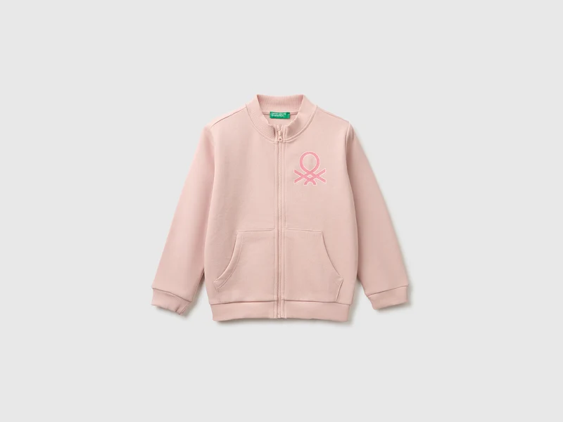 Sweatshirt mit Glitzer-Print
