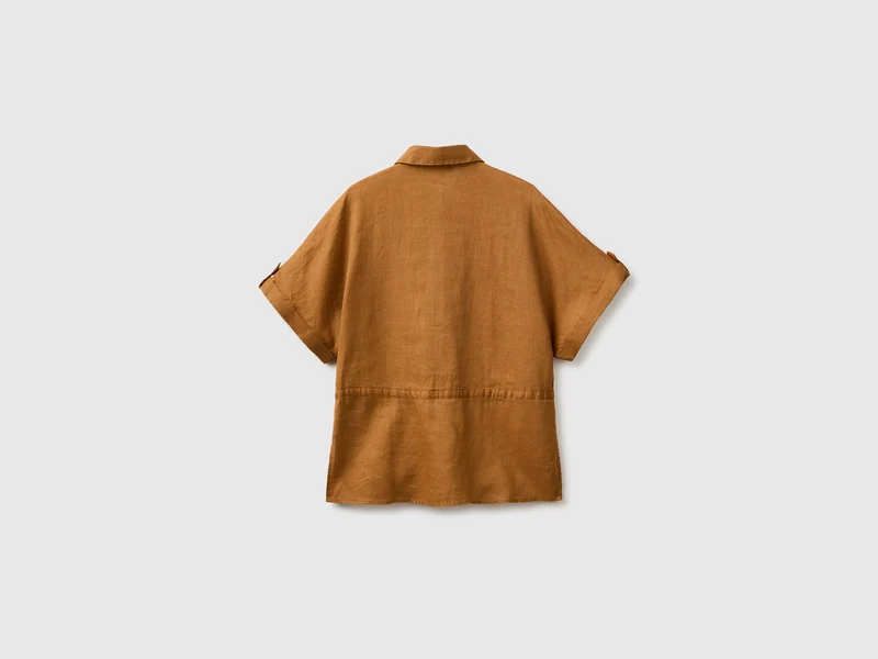 Sahara-Hemd aus reinem Leinen