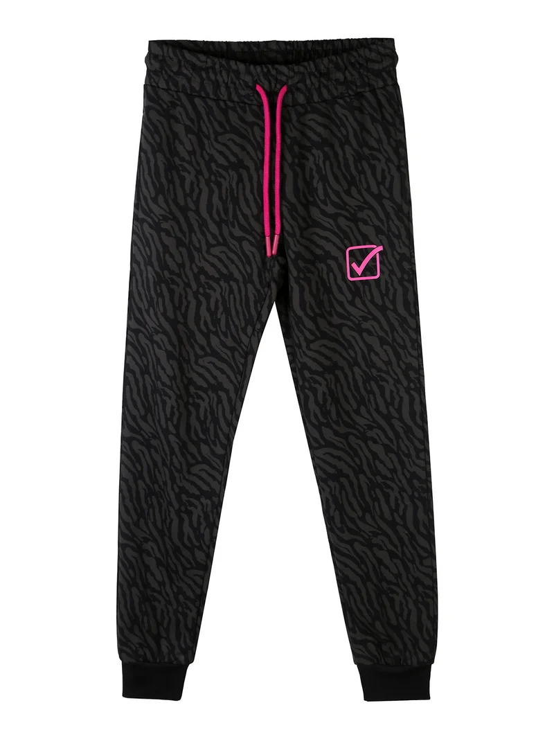 Completo tuta da bambina con cappuccio e zip - nero