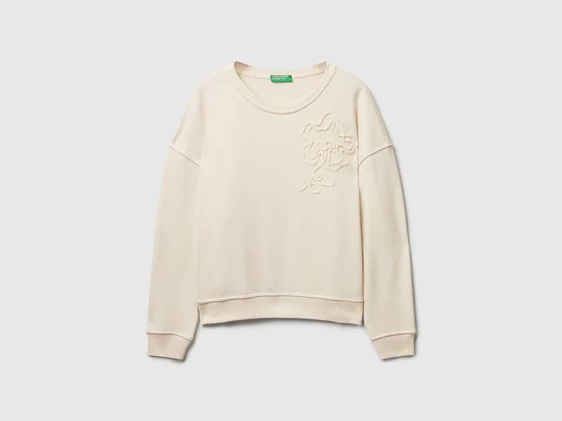 Sweatshirt mit normaler Passform und Applikation